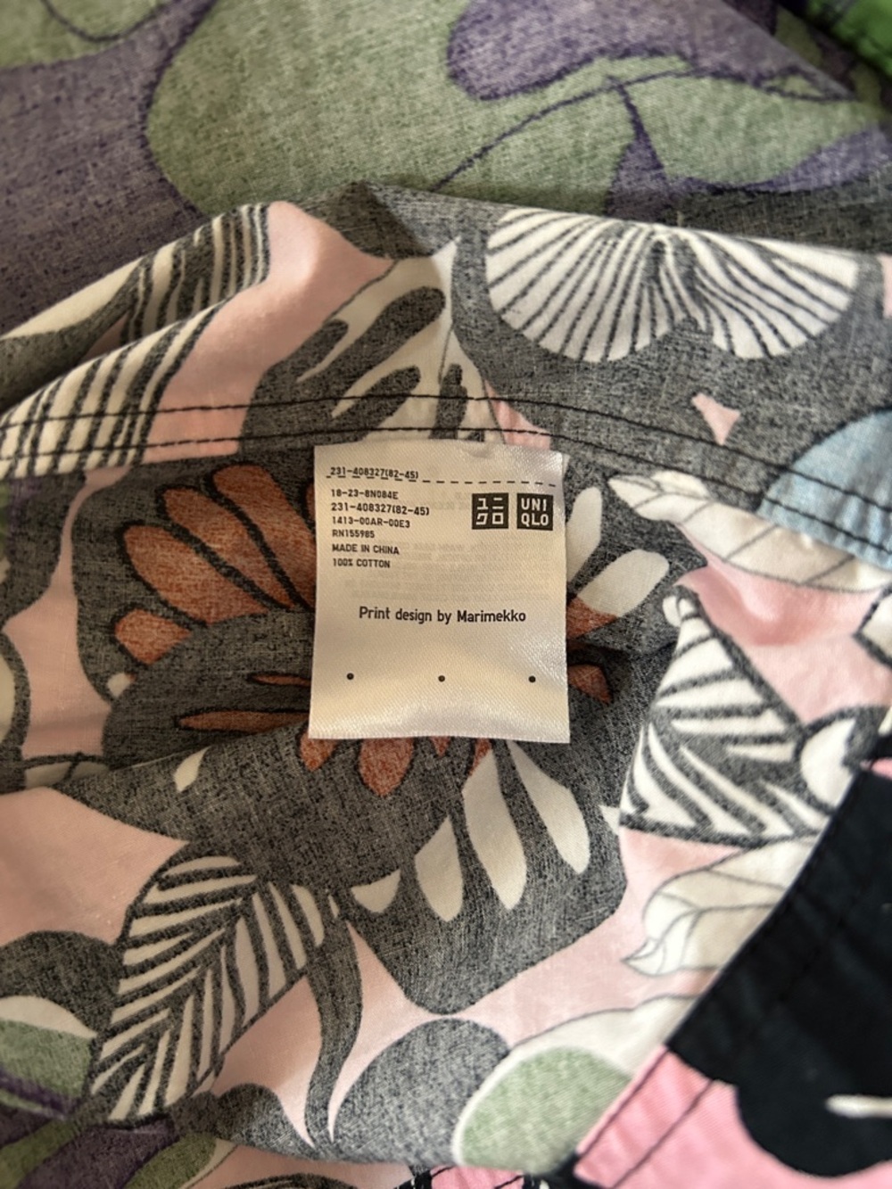 Marimekko x Uniqlo Multicolor Floral Cotton Sleeveless Tank Top Blouse Womens XS - Picture 9 of 9